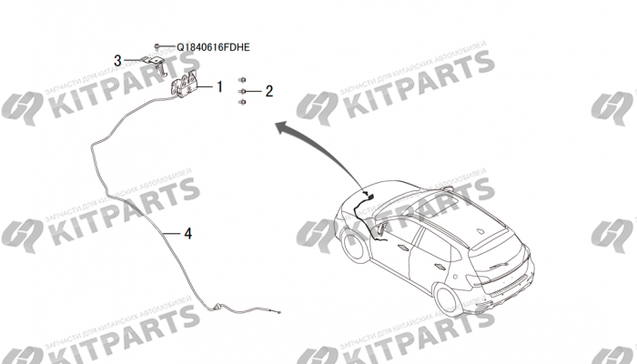 Замок капота Haval H2