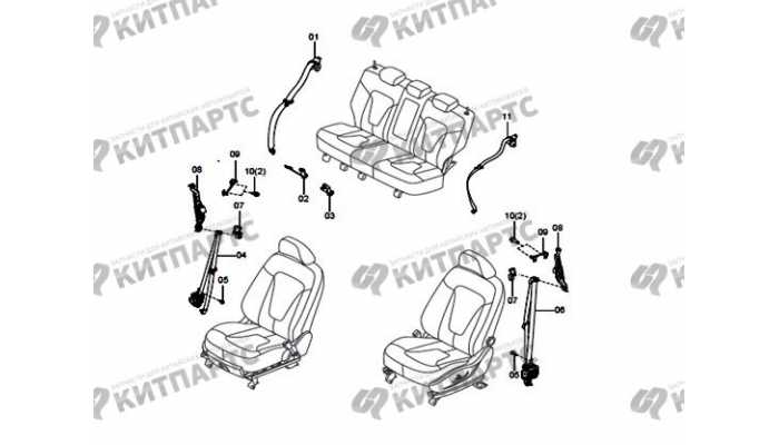 Ремни безопасности FAW Besturn X80